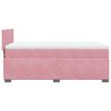 vidaXL Cama box spring con colch&oacute;n terciopelo rosa 90x190 cm