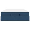 vidaXL Estructura de cama con colch&oacute;n con colch&oacute;n 2 pcs Azul tela