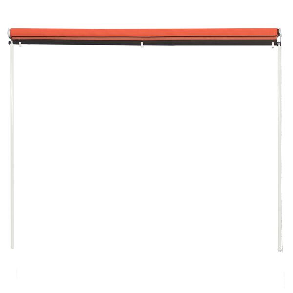 vidaXL Toldo retr&aacute;ctil naranja y marr&oacute;n 200x150 cm