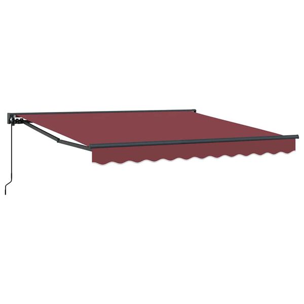vidaXL Toldo Retr&aacute;ctil Manual Burdeos 300 x 250 cm Poli&eacute;ster y metal