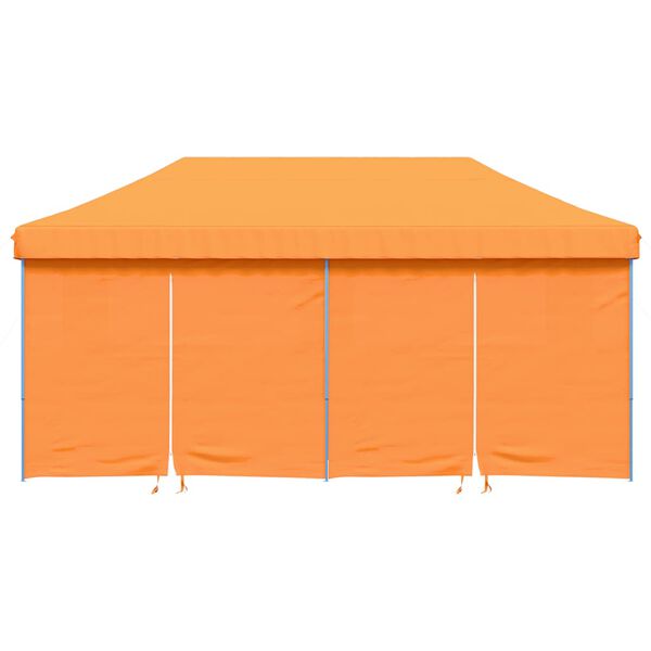 vidaXL Tienda de fiesta plegable Pop-Up 4 paredes laterales naranja