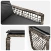 vidaXL Juego de muebles de exterior con coj&iacute;n 5 pcs Gris