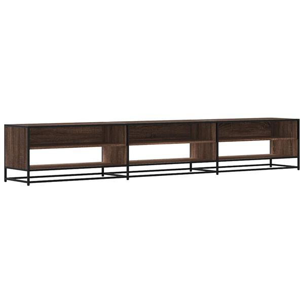 vidaXL Mueble para TV madera de ingeniería marrón roble 270x40x46 cm