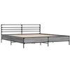 vidaXL Estructura cama madera ingenier&iacute;a metal gris Sonoma 180x200 cm