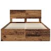 vidaXL Estructura de cama con cabecera Madera vieja 150 x 200 cm