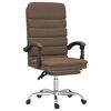 vidaXL Silla de oficina reclinable con masaje de tela marr&oacute;n