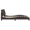 vidaXL Estructura de cama sin colch&oacute;n de tela marr&oacute;n oscuro 180x200 cm