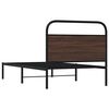 vidaXL Estructura de cama sin colchón 107x203 cm madera marrón roble