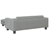 vidaXL Cama de perros con extensión terciopelo gris claro 100x50x30 cm