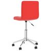 vidaXL Silla de oficina giratoria de cuero sint&eacute;tico rojo