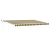 vidaXL Toldo retr&aacute;ctil Verde y amarillo 450 x 300 cm Poli&eacute;ster