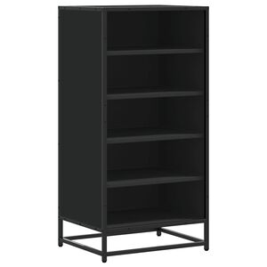 vidaXL Mueble zapatero de madera de ingenier&iacute;a negro 48x38x97,5 cm