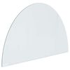 vidaXL Placa de vidrio para chimenea Transparente 800 x 500 mm Cristal