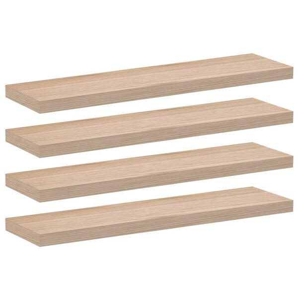 vidaXL Estantes flotantes 4 uds madera de ingeniería 90x23,5x4 cm