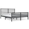 vidaXL Estructura de cama sin colch&oacute;n madera pino gris 140x190 cm