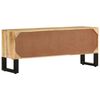 vidaXL Mueble para TV de madera maciza de mango rugosa 110x30x45 cm