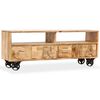vidaXL Mueble de TV de madera maciza de mango 120x30x48 cm