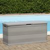 vidaXL Caja de almacenamiento de jardín gris 117x45x56 cm