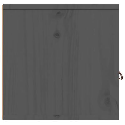 vidaXL Armario de pared de madera maciza de pino gris 80x30x30 cm