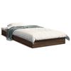 vidaXL Estructura de cama sin colch&oacute;n madera marr&oacute;n roble 75x190 cm