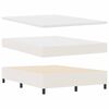vidaXL Cama tipo Box Spring Manual Crema y Blanco 203 x 144 x 128 cm