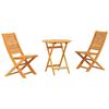 vidaXL Conjunto de Bistro Plegable 3 uds. Marr&oacute;n