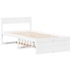 vidaXL Estructura de cama sin colch&oacute;n madera maciza blanca 75x190 cm