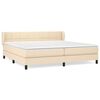 vidaXL Cama box spring con colch&oacute;n tela color crema 200x200 cm