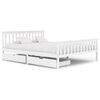 vidaXL Estructura de cama sin colch&oacute;n madera de pino blanco 160x200 cm