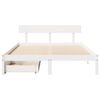 vidaXL Estructura de cama sin colchón madera de pino blanco 135x190 cm
