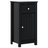 vidaXL Mueble de ba&ntilde;o BERG madera maciza de pino negro 40x34x80 cm