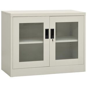vidaXL Armario de oficina de acero gris claro 90x40x70 cm