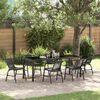 vidaXL Conjunto de Comedor de Jard&iacute;n 7 pcs Negro