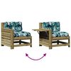 vidaXL Juego de muebles jard&iacute;n 4 pzas y cojines madera pino impregnada