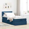 vidaXL Cama otomana con colch&oacute;n azul 90x200 cm tela