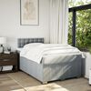 vidaXL Cama box spring con colch&oacute;n tela gris claro 120x200 cm
