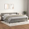 vidaXL Cama box spring con colch&oacute;n terciopelo gris claro 200x200 cm
