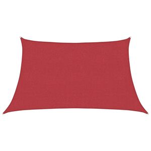 vidaXL Toldo de vela HDPE rojo 160 g/m&sup2; 3/4x2 m