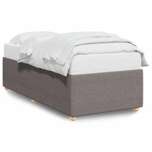 vidaXL Estructura de cama sin colch&oacute;n tela taupe 90x200 cm