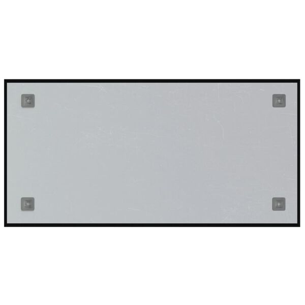 vidaXL Pizarra magn&eacute;tica de pared vidrio templado negro 80x40 cm