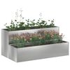 vidaXL Macetero de Jardín Plateado 100 x 60 x 45 cm Acero Galvanizado