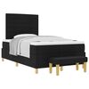vidaXL Cama tipo Box Spring con cabecera Negro 190 x 120 cm tela