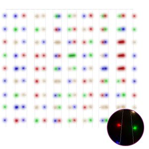 vidaXL Cortina de luces 3x3 m 300 LED de colores 8 funciones