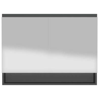 vidaXL Armario de baño con espejo MDF gris antracita 80x15x60 cm