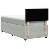 vidaXL Cama box spring con colch&oacute;n terciopelo gris claro 80x200 cm