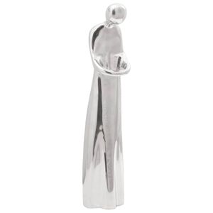 vidaXL Escultura Plateado 10 x 16 x 49 cm Aluminio