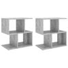 vidaXL Mesitas de noche 2 uds contrachapada gris hormig&oacute;n 50x30x51,5cm