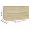 vidaXL Set de muebles de baño 2 pzas contrachapada roble Sonoma