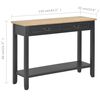 vidaXL Mesa consola de madera negro 110x35x80 cm