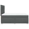 vidaXL Cama box spring con colch&oacute;n tela gris oscuro 140x200 cm